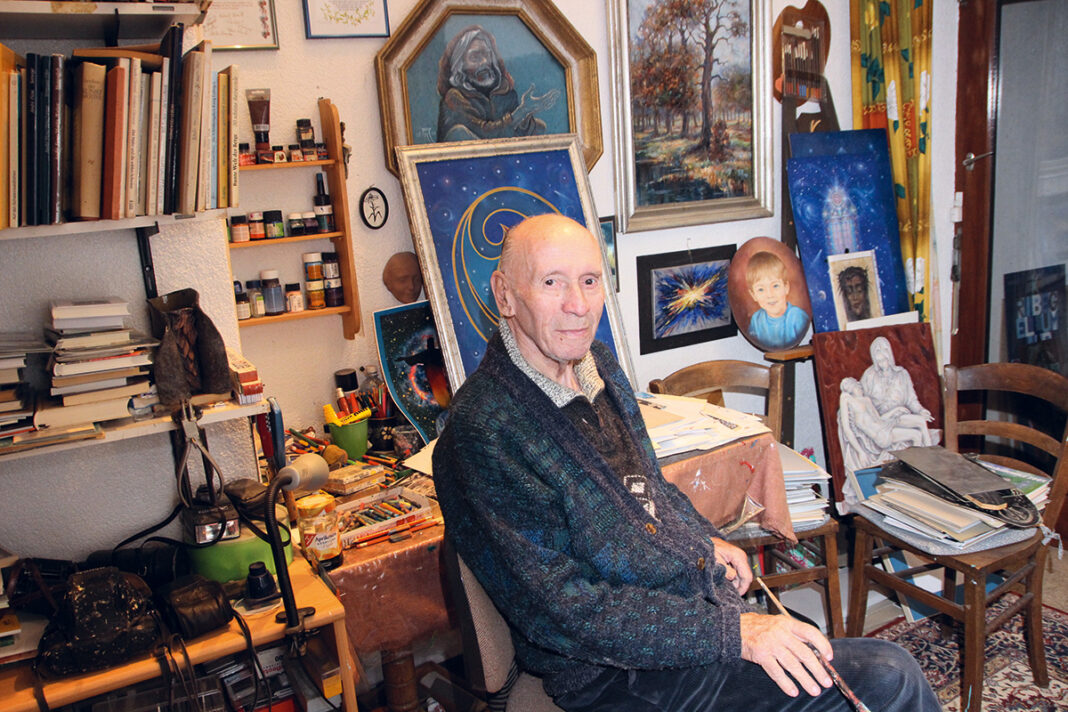KARLSDORF :: Ein kunstvolles Leben – Kurt Riffel Kurt Riffel in seinem Atelier