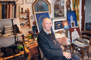Kurt Riffel in seinem Atelier
