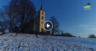 Untergrombach | Der Kraichgau von oben: Schnee auf dem Michaelsberg