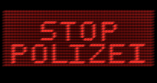 Stop-Polizei LED-Leuchtschrift