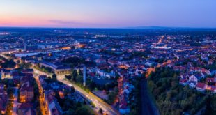 Panorama Bruchsal in der Abenddämmerung - Bild der Woche