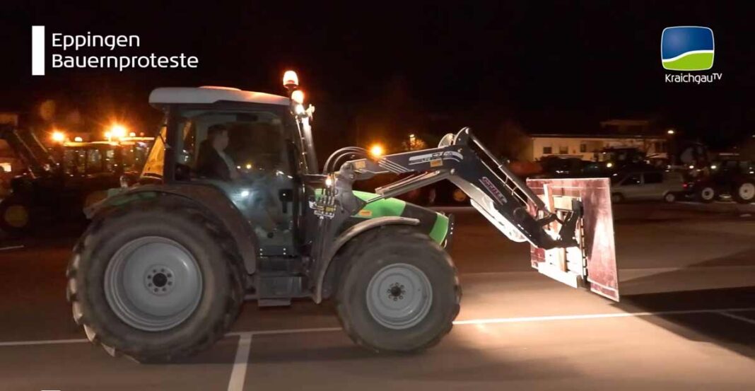 Landwirte fordern Gehör: Über 100 Traktoren rollen durch Eppingen Landwirte fordern Gehör: Über 100 Traktoren rollen durch Eppingen
