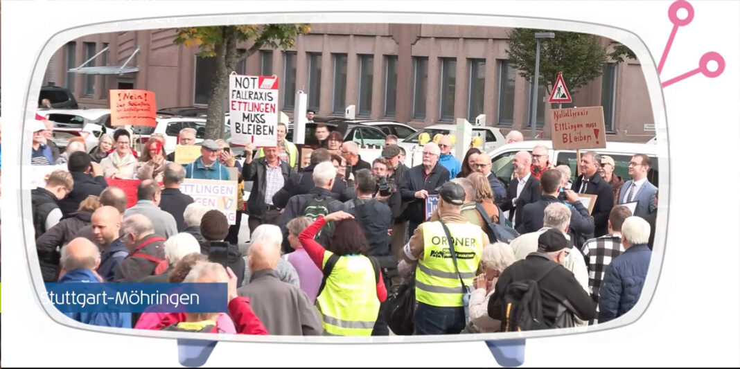Bürgermeister protestieren in Stuttgart: Scharfe Kritik an Schließungen von Notfallpraxen Bürgermeister protestieren in Stuttgart: Scharfe Kritik an Schließungen von Notfallpraxen