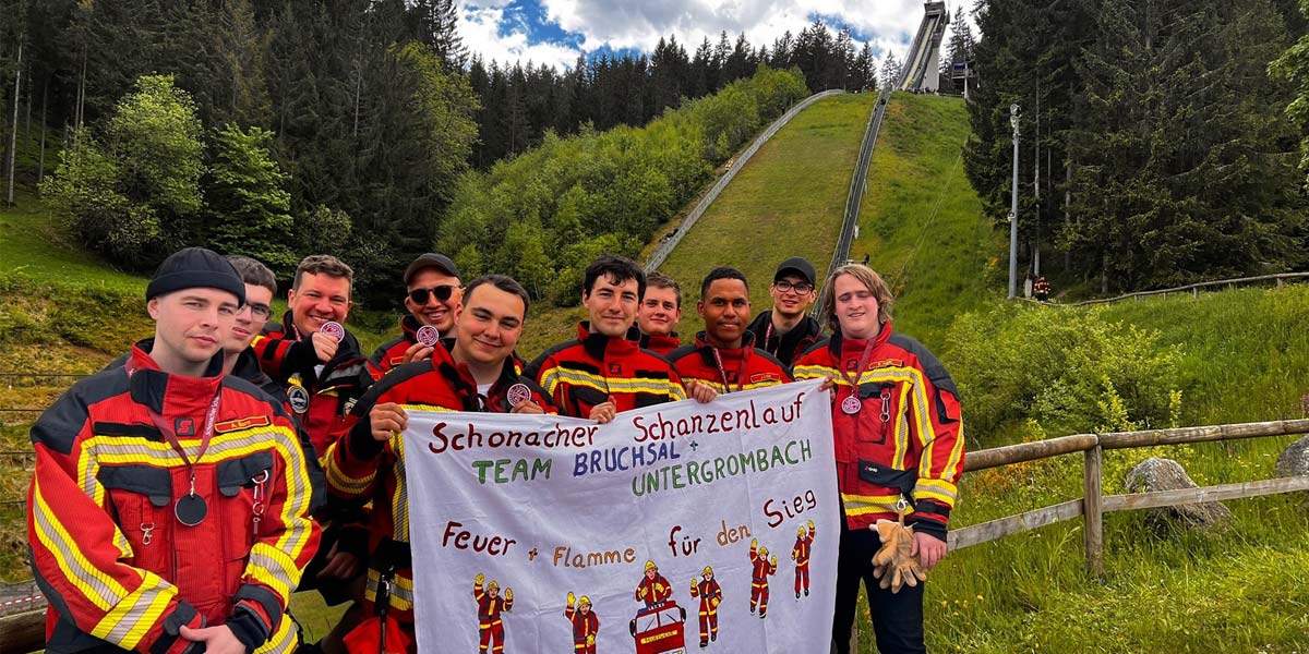 Feuerwehr Bruchsal erfolgreich beim 2. Schonacher Schanzenlauf