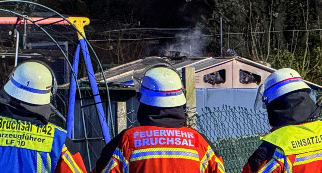 Serie geht weiter: Erneut brennt Gartenhütte in Bruchsal Serie geht weiter: Erneut brennt Gartenhütte in Bruchsal