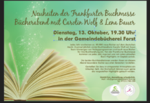 Unser Event-Tipp | 13.10. | Bücherabend mit Neuheiten der Frankfurter Buchmesse