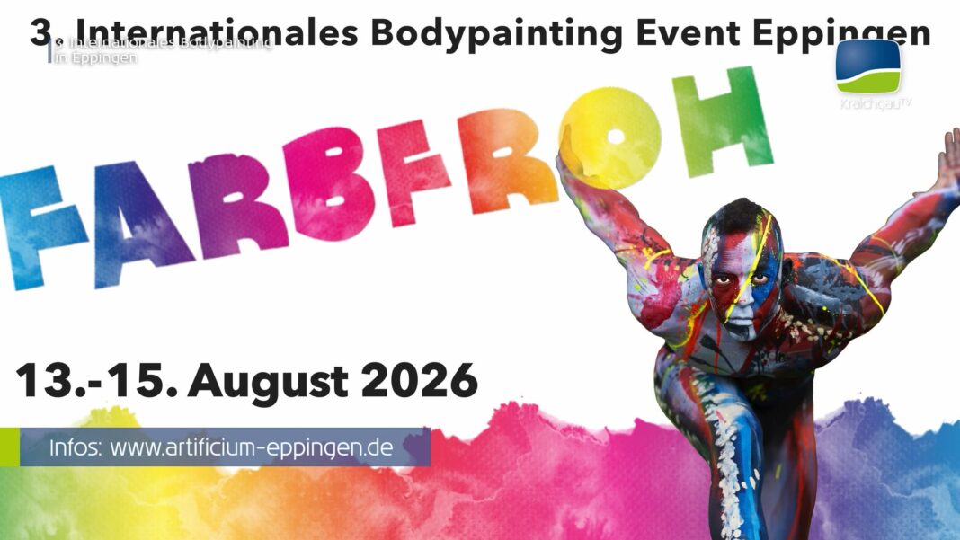FARBfroh 2026 | 13.-15-8. | Internationale Körperkunst verwandelt Eppingen in ein Farbenmeer FARBfroh 2026 | 13.-15-8. | Internationale Körperkunst verwandelt Eppingen in ein Farbenmeer