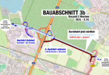 Die B35 Baustelle wandert weiter – Bauabschnitt 3b bringt wenig Änderungen