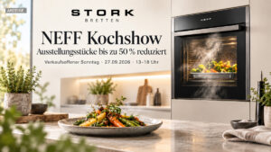 Dampfgaren live: NEFF-Kochshow bei STORK am verkaufsoffenen Sonntag Dampfgaren live: NEFF-Kochshow bei STORK am verkaufsoffenen Sonntag